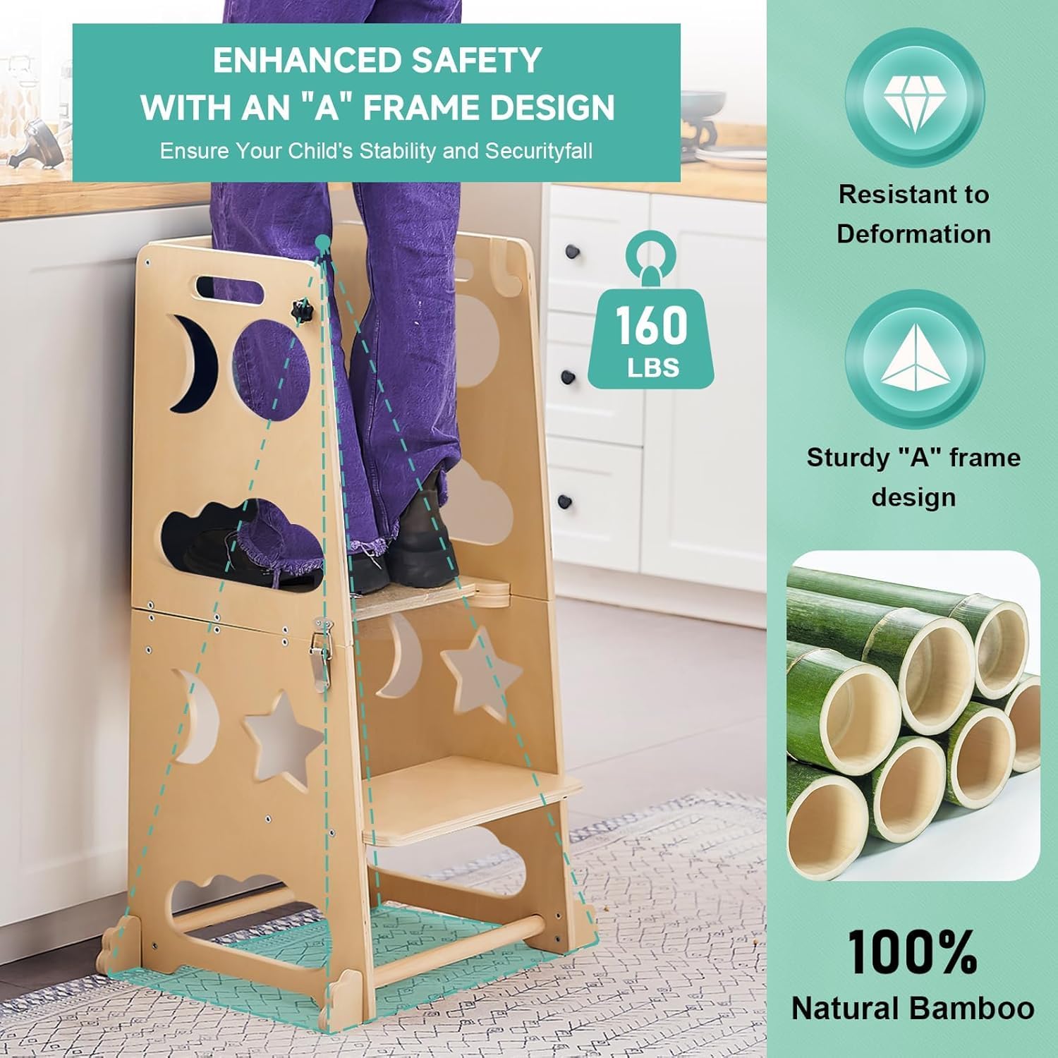 Foldable Toddler Kitchen Tower - đánh giá và giá Toddler Learning Tower