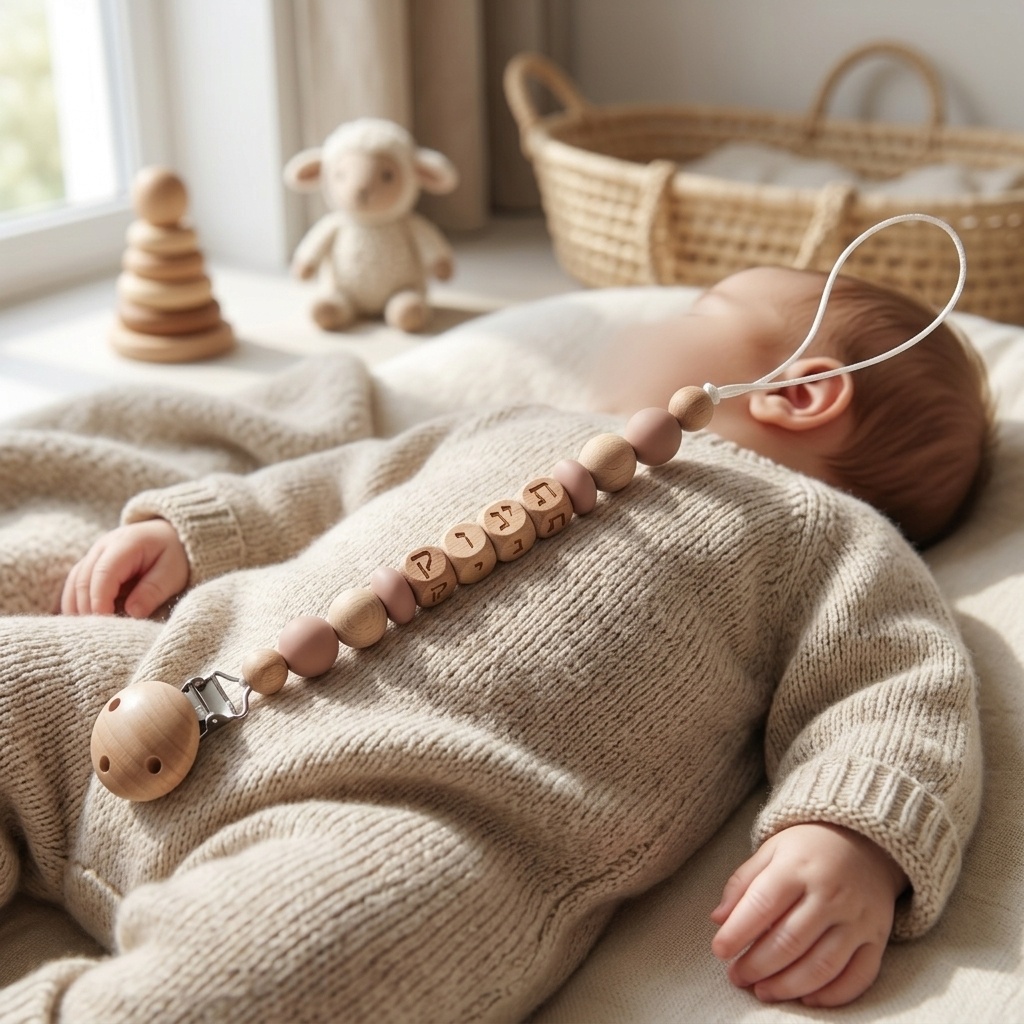 Baby Custom Hebrew Name Pacifi - đánh giá và giá Baby Pacifier Clip