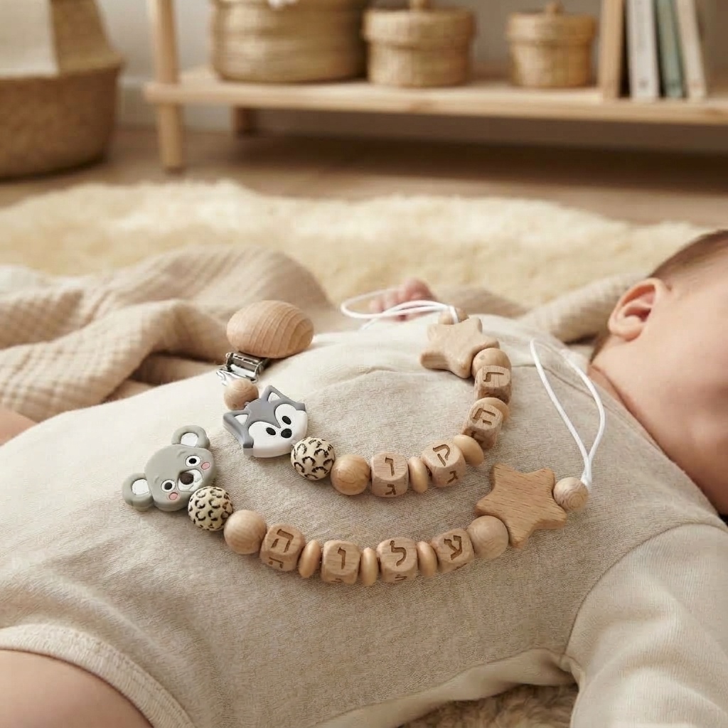 Custom Hebrew Name Pacifier Cl - đánh giá và giá Baby Pacifier Clip