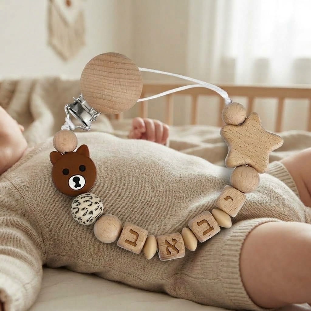 Custom Hebrew Name Pacifier Cl - đánh giá và giá Baby Pacifier Clip